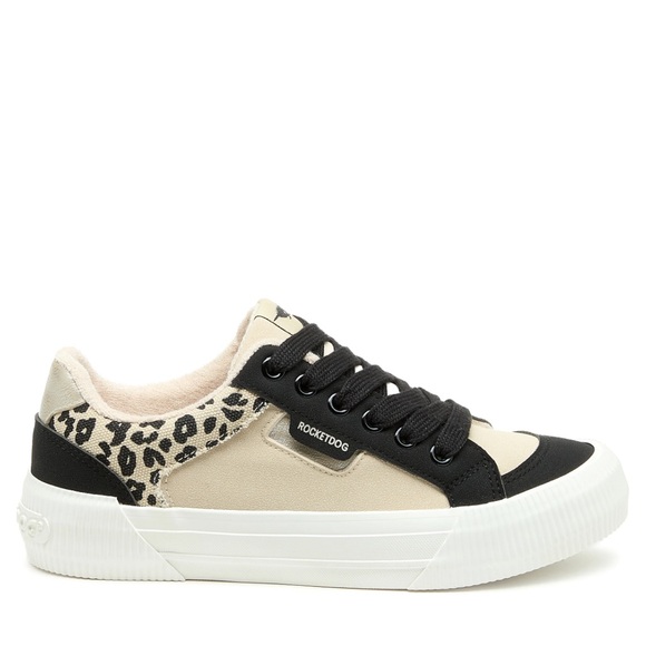 NEW! Rocket Dog Cheery Blocked Sneakers Leopard Cream Black Cheetah NWT Size 8 - Picture 8 of 14